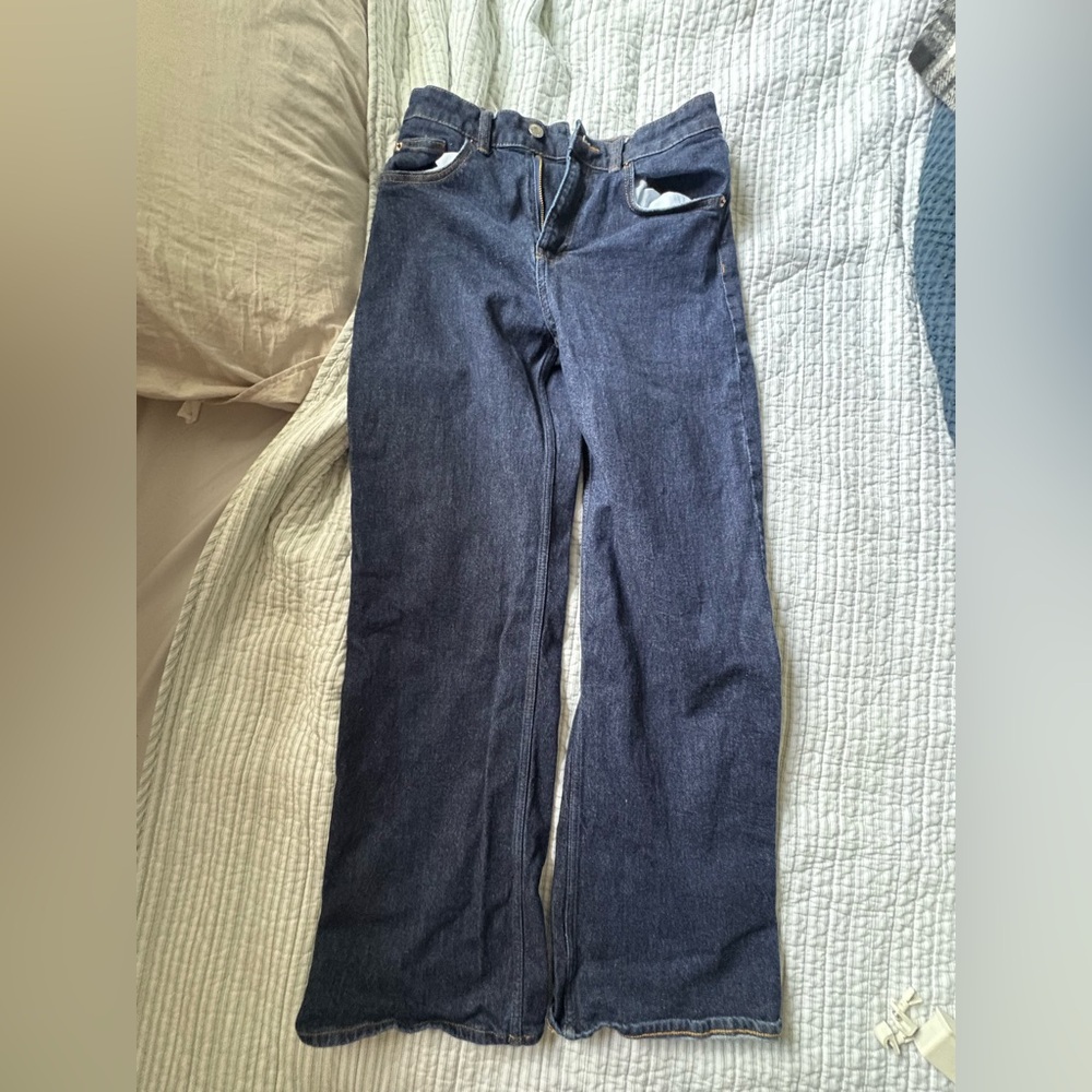 H&M Blue Flare Wide Leg Jeans
